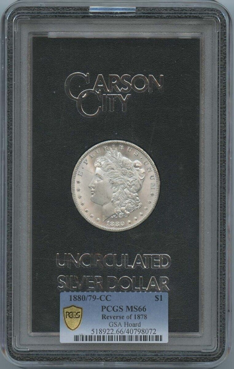 1880-CC Rev 1878 Morgan Dollar GSA HOARD S$1 PCGS MS66 80/79