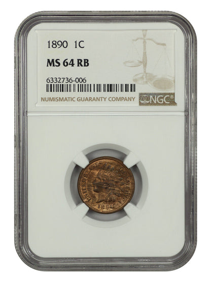 1890 1C NGC MS64RB