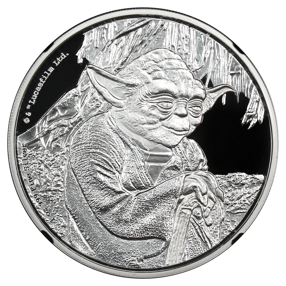 Niue: 2016 $2 Star Wars Yoda NGC PR70DCAM (One of First 2500 Struck, w/Box)