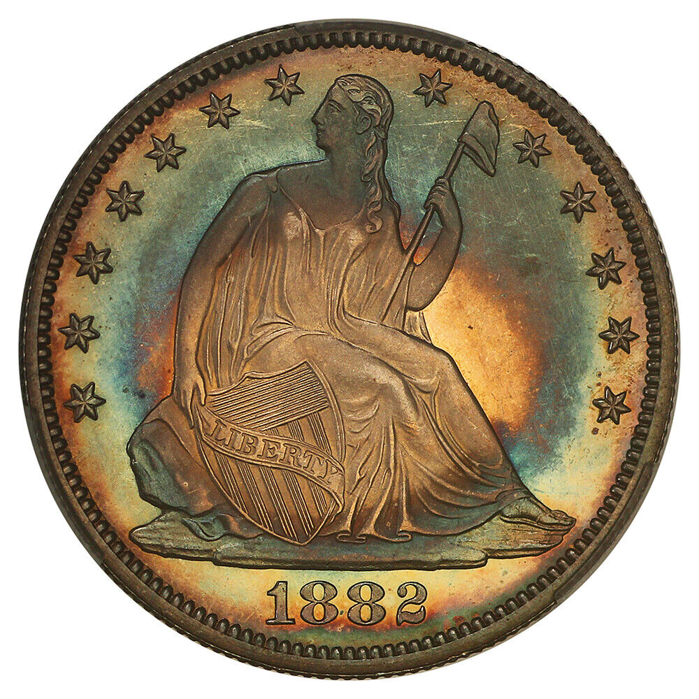 1882 50C CACG PR66+CAM ex: D.L. Hansen/Chrismor - Liberty Seated Half Dollar