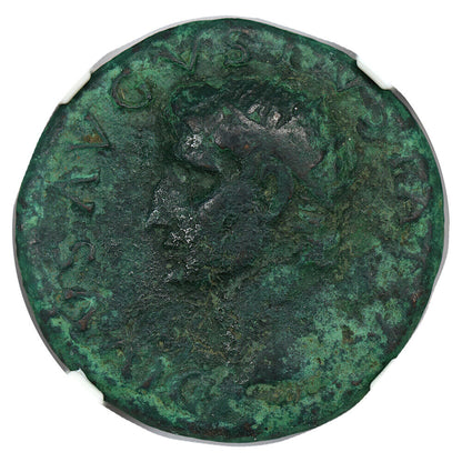 Ancient Roman: Augustus (27 BC-AD 14) AE As NGC VF (Posthumous Under Tiberius)