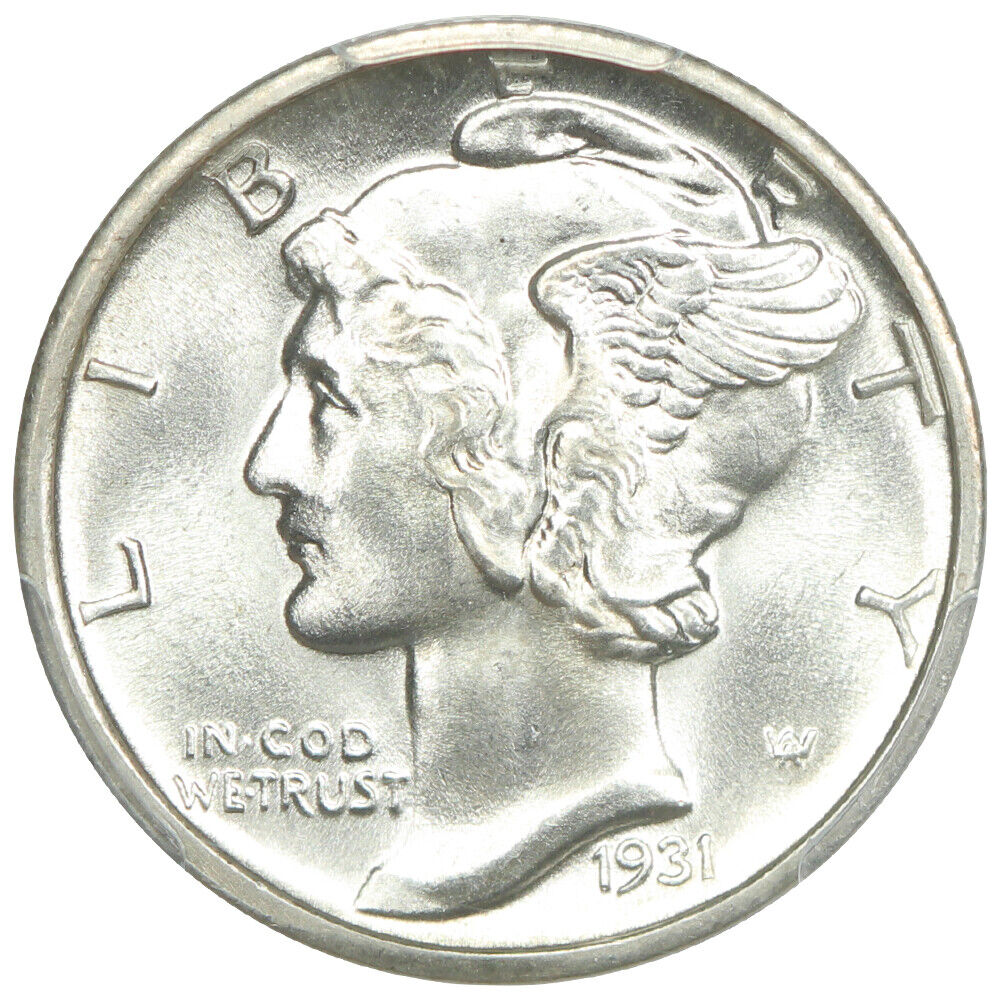 1931-D 10C PCGS MS67FB - Mercury Dime