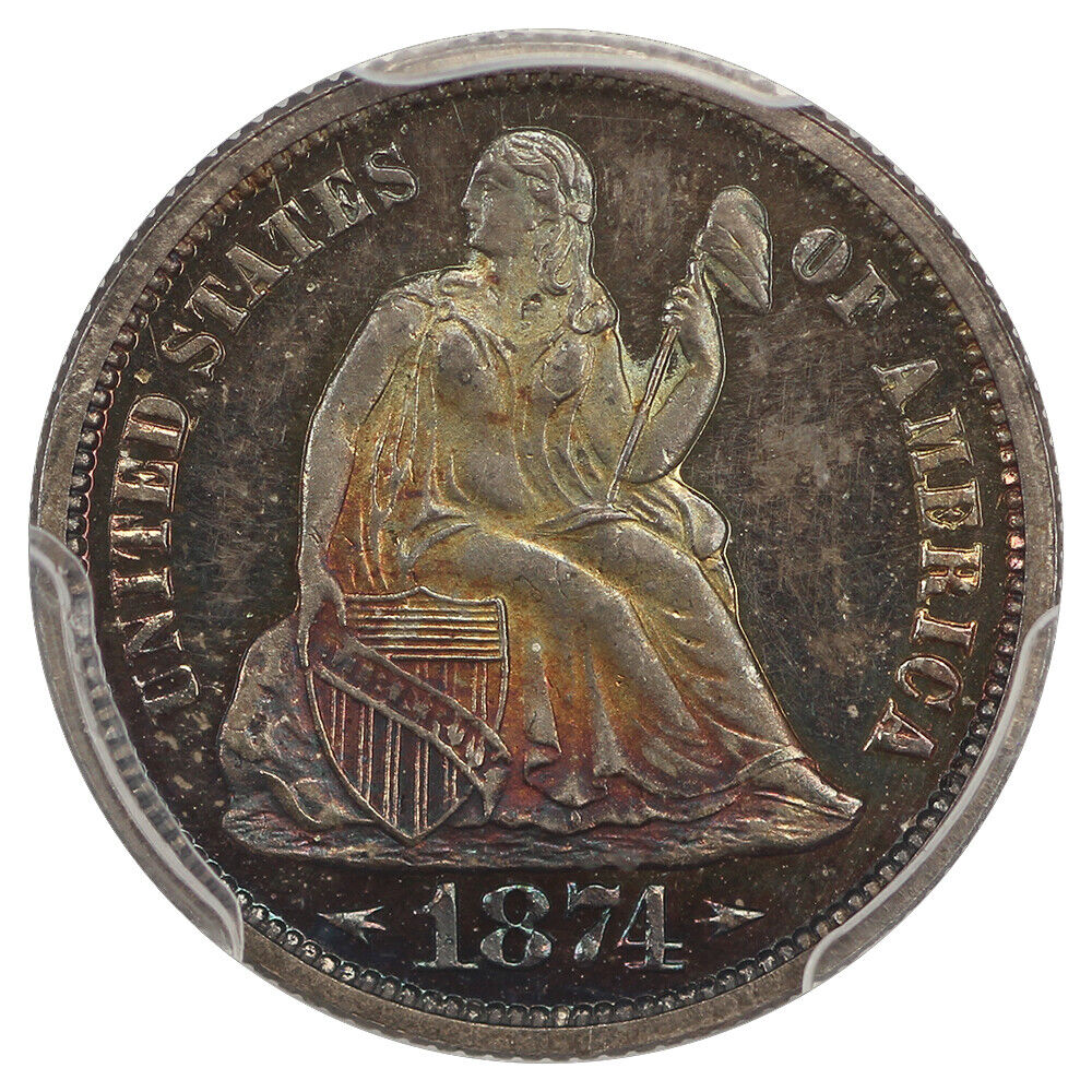 1874 10C PCGS PR66 (Arrows) ex: D.L. Hansen