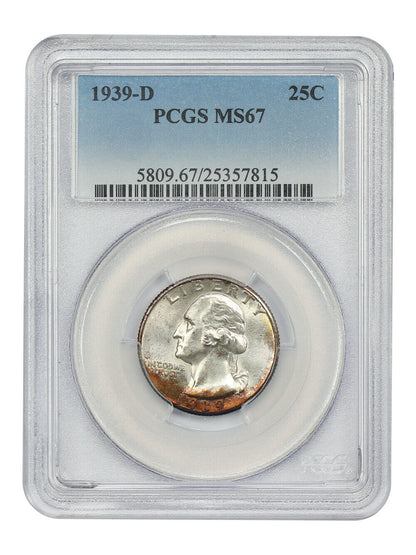 1939-D 25C PCGS MS67 - Washington Quarter