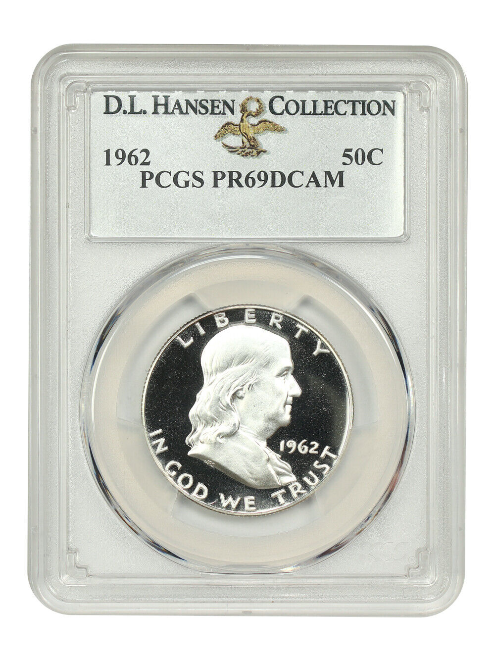 1962 50C PCGS PR69DCAM ex: D.L. Hansen