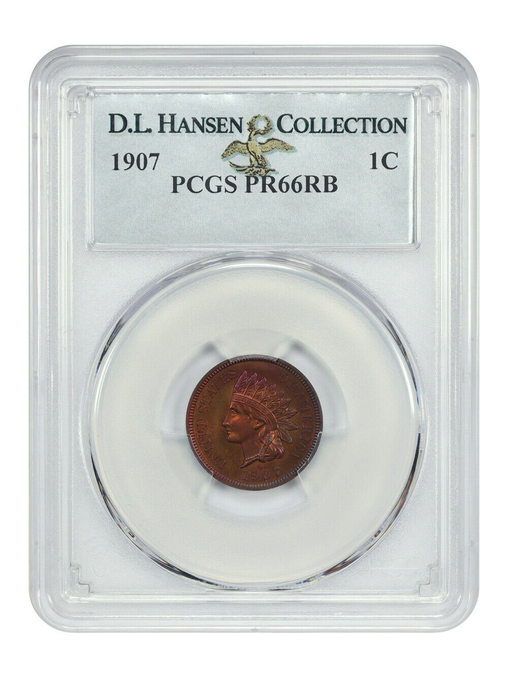 1907 1C PCGS PR66RB