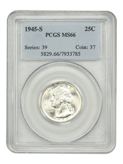 1945-S 25C PCGS MS66 - Washington Quarter