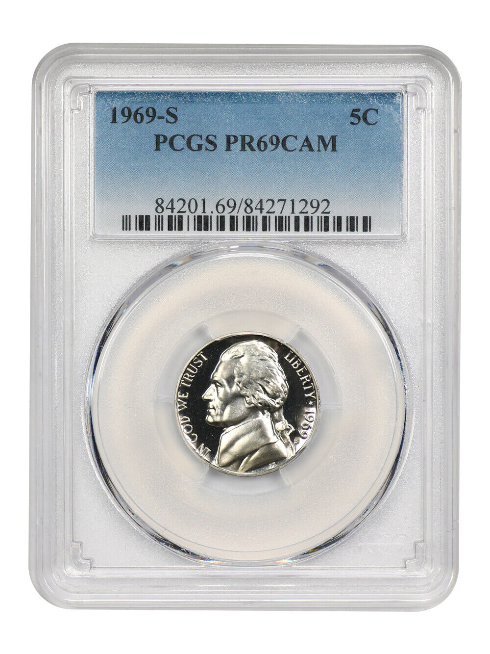 1969-S 5C PCGS PR69CAM - Jefferson Nickel