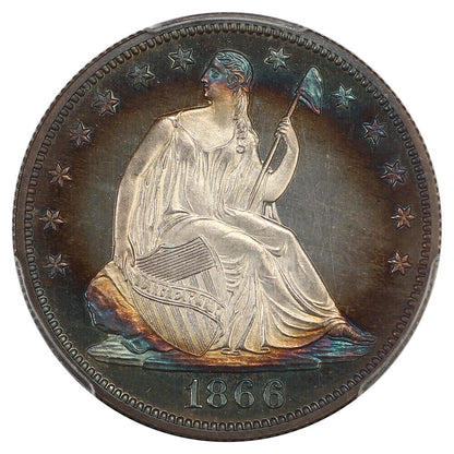 1866 50C PCGS PR66+CAM (Motto) ex: D.L. Hansen/Benson/Chrismor