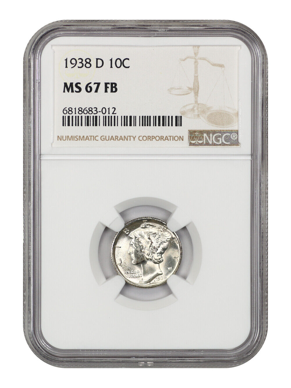 1938-D 10C NGC MS67FB