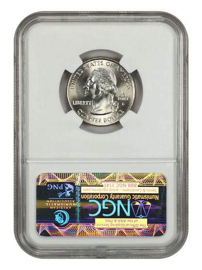 2007-D 25C Wyoming NGC MS68 - Washington 50 States Quarters