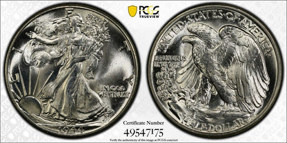 1944 P Walking Liberty Half Dollar PCGS MS-66 White coin!