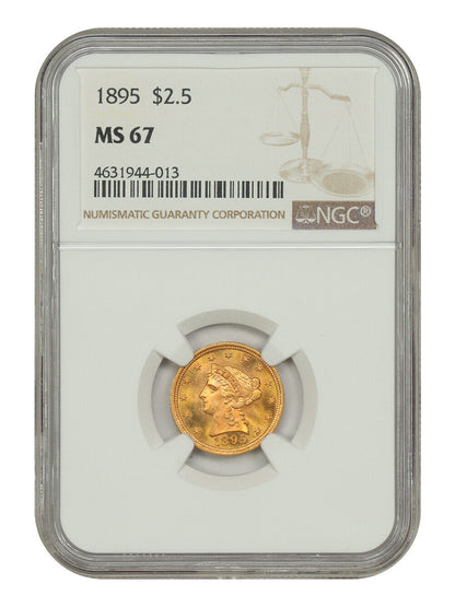 1895 $2.50 NGC MS67 - Liberty Head $2.5