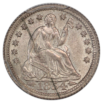 1854 H10C PCGS MS62 (Arrows) - Liberty Seated Half Dime