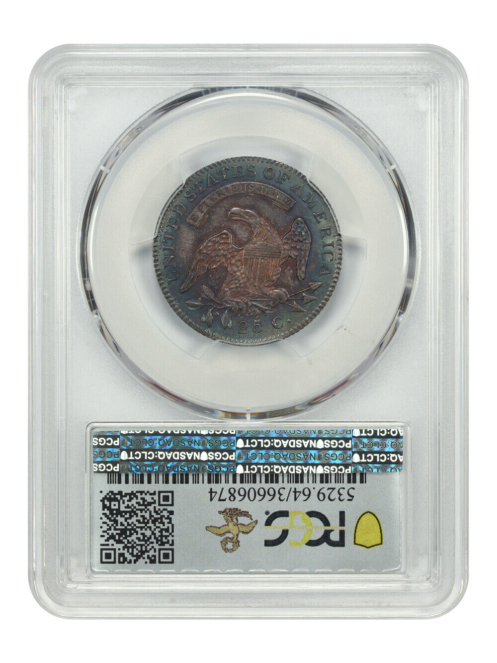 1820 25C PCGS MS64 (Large 0) ex: D.L. Hansen