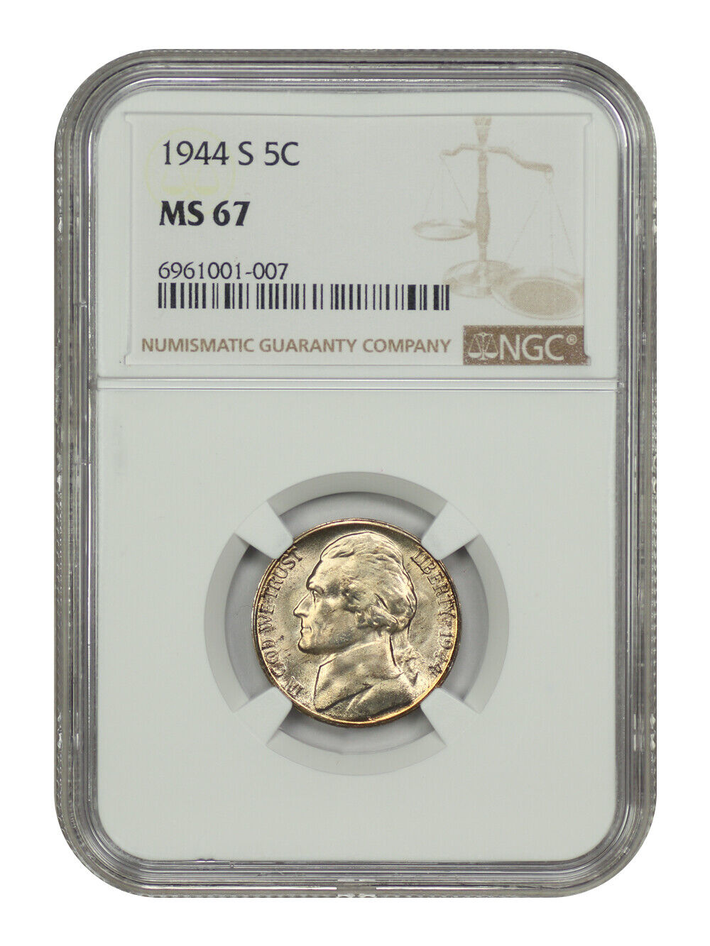 1944-S 5C NGC MS67 - Jefferson Nickel