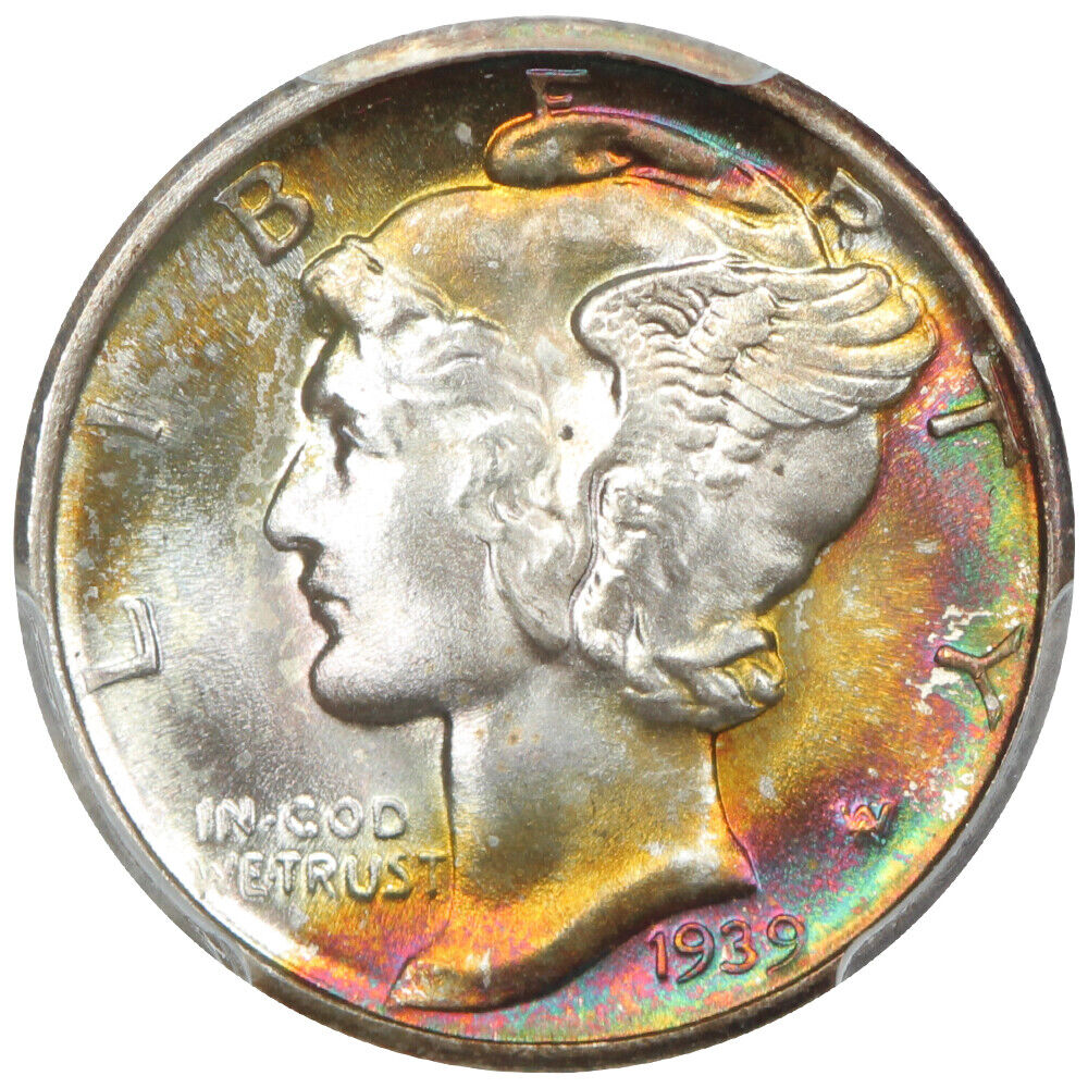 1939-D 10C PCGS MS68+FB ex: D.L. Hansen