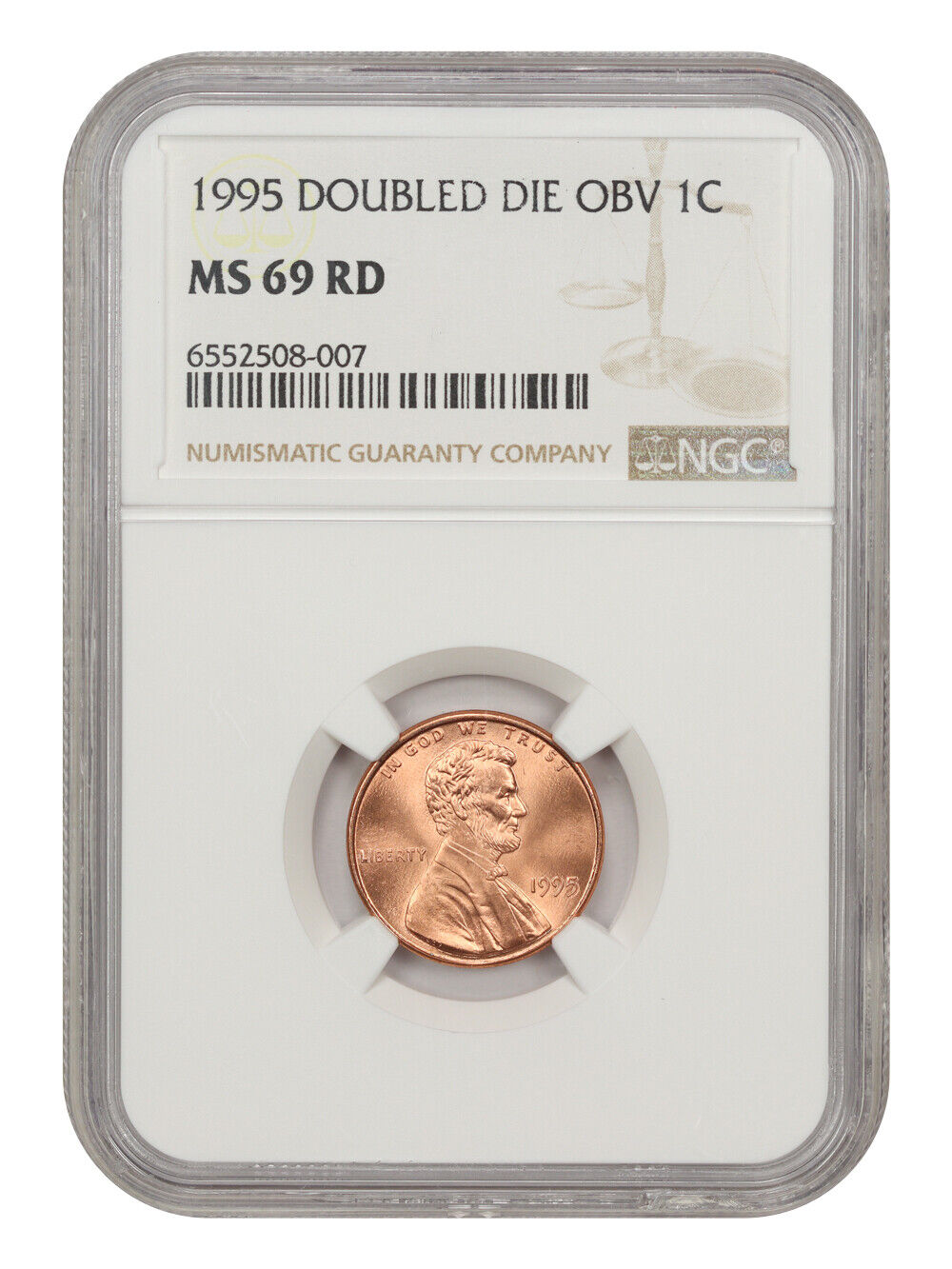 1995 1C NGC MS69RD (Doubled Die Obverse)