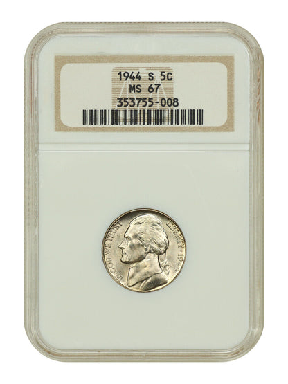 1944-S 5C NGC MS67 - Jefferson Nickel