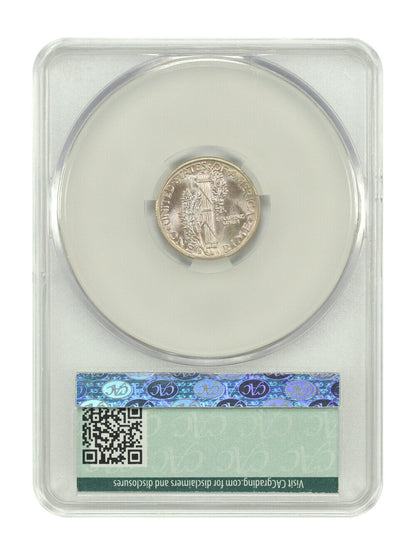 1943-S 10C CACG MS67FB - Mercury Dime