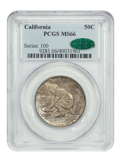 1925-S 50C California PCGS/CAC MS66 - Classic Silver Commemorative