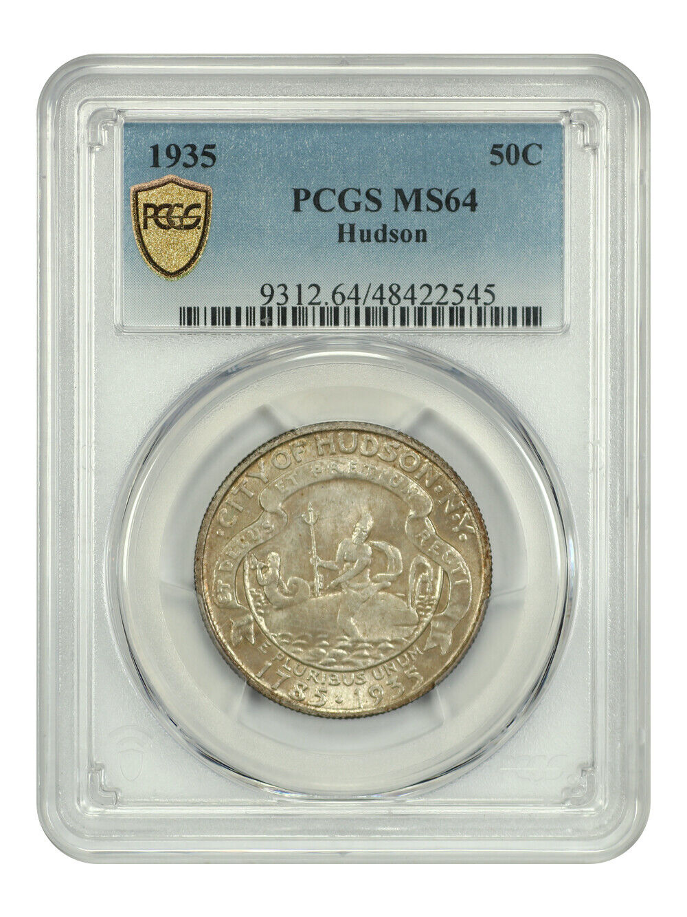 1935 50C Hudson PCGS MS64 - Classic Silver Commemorative - Low Mintage Issue