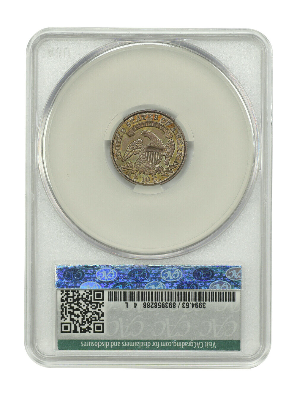 1829 10C CACG MS63 (Medium 10C) ex: D.L. Hansen - Capped Bust Dime