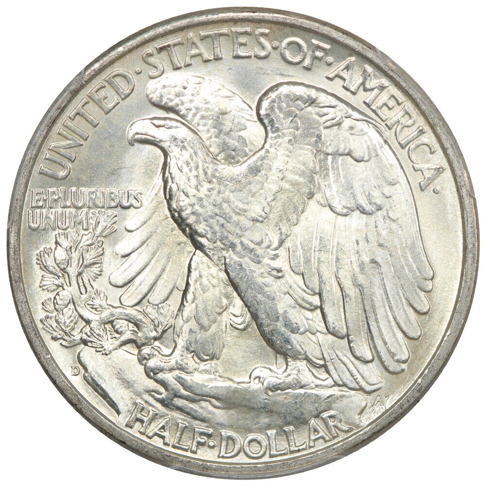 1938-D 50C PCGS MS66 - Walking Liberty Half Dollar - Low Mintage Issue