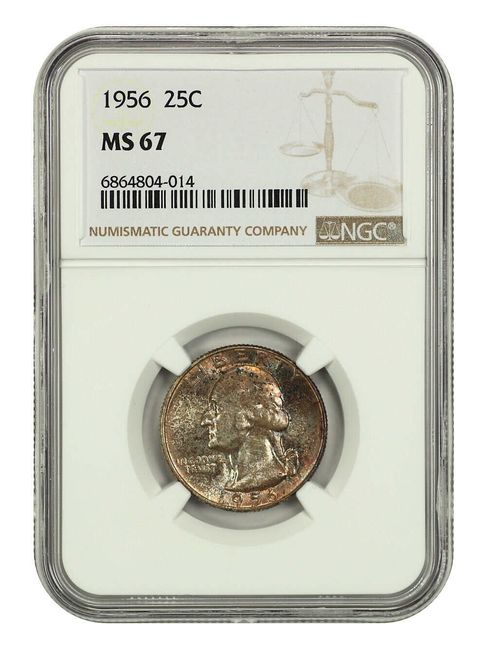 1956 25C NGC MS67 - Washington Quarter