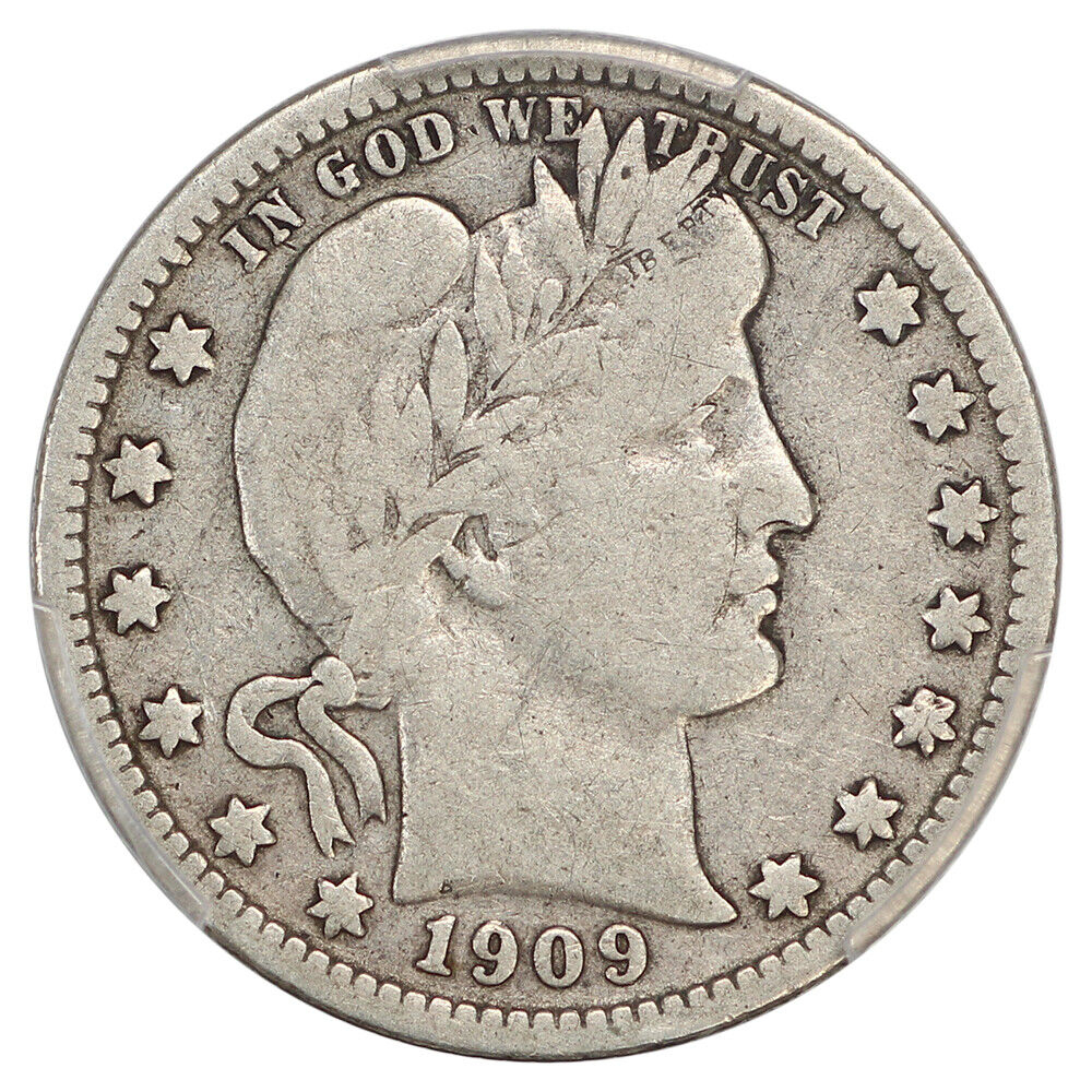 1909-O 25C PCGS F15 - Barber Quarter - Scarce, Underrated Date