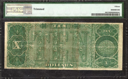 1890 $10 TREASURY NOTE STAR NOTE FR.366 ROSECRANS HUSTON PMG 15 CH FINE (531*)