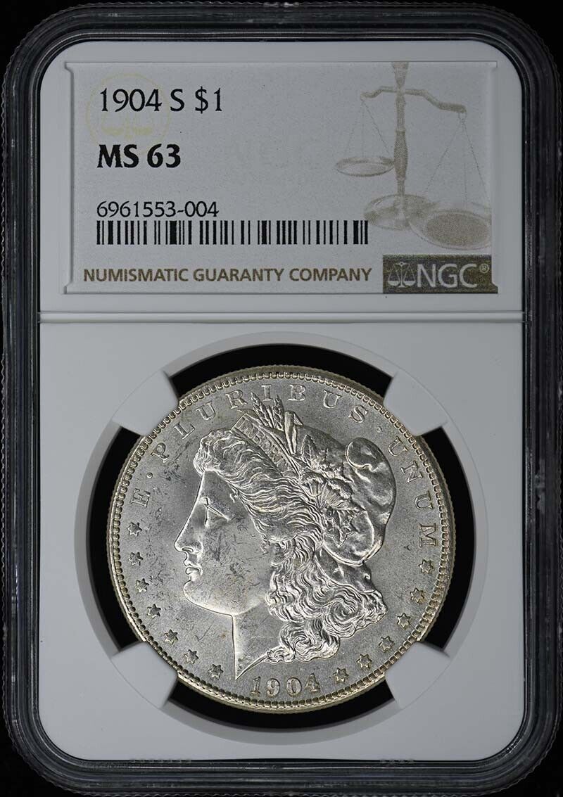 1904-S Morgan Dollar S$1 NGC MS63