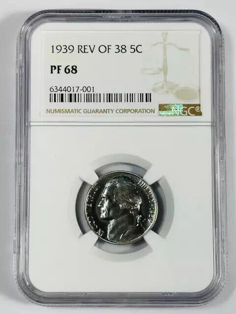 1939 P Nickel Jefferson NGC PF-68 White!