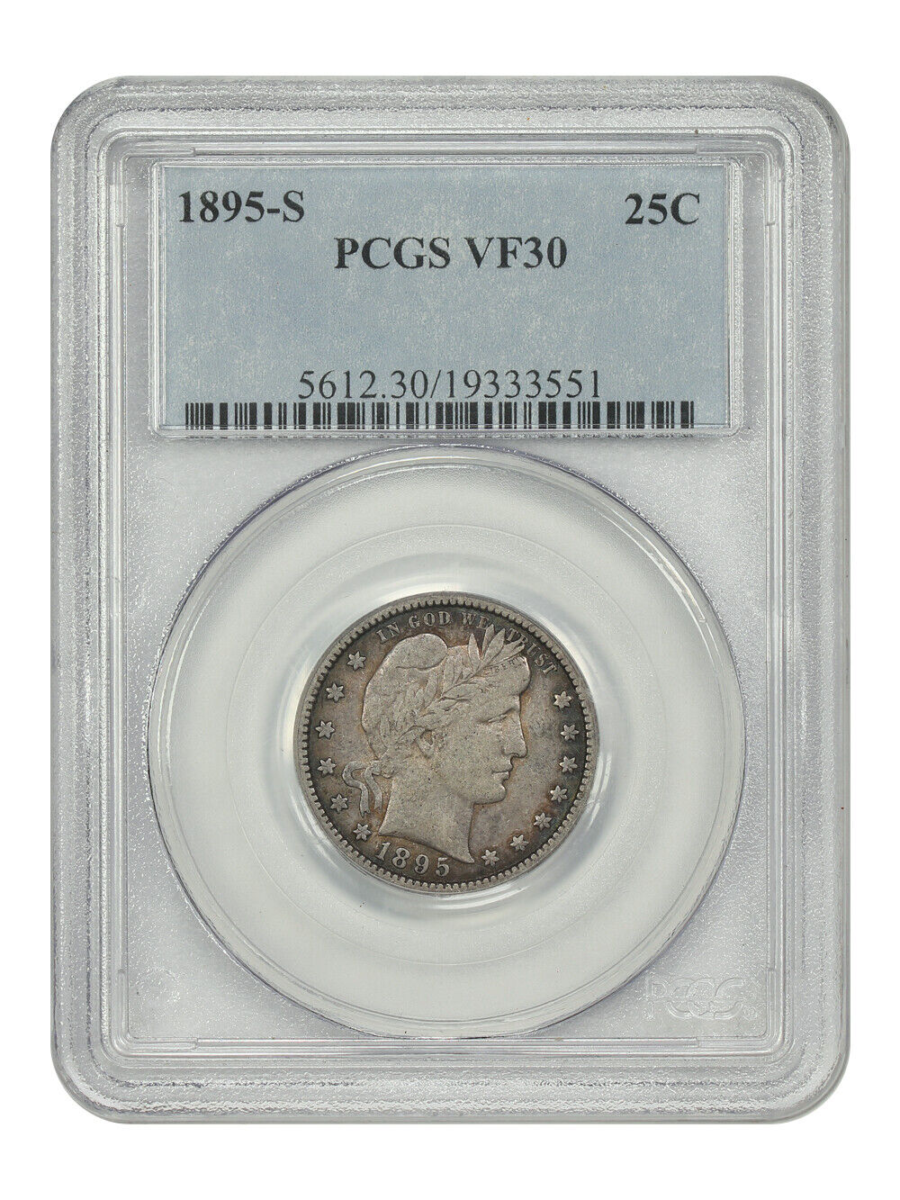 1895-S 25C PCGS VF30 - Barber Quarter