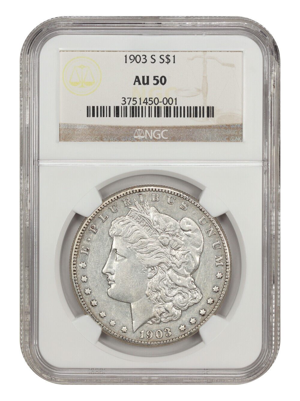 1903-S $1 NGC AU50 - Morgan Dollar - Key Date