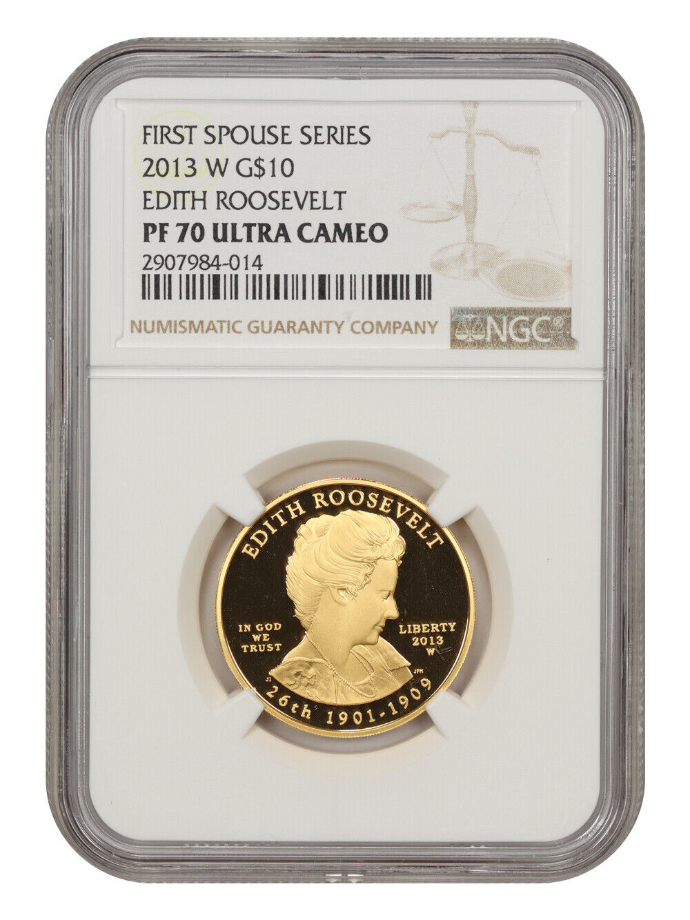 2013-W $10 Edith Roosevelt NGC PR70DCAM