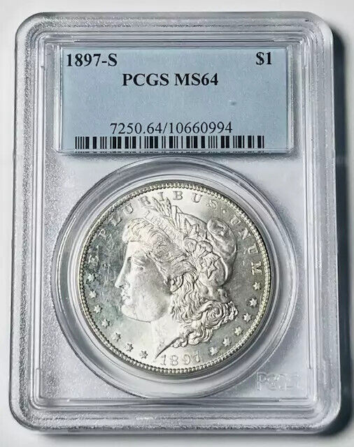 1897 S Morgan Silver Dollar PCGS MS-64