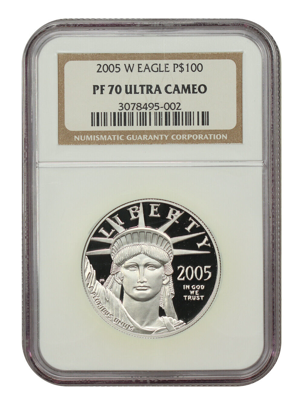 2005-W $100 Statue of Liberty NGC PR70DCAM - $100 Platinum Eagles