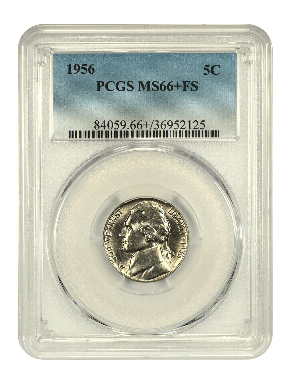 1956 5C PCGS MS66+FS - Jefferson Nickel