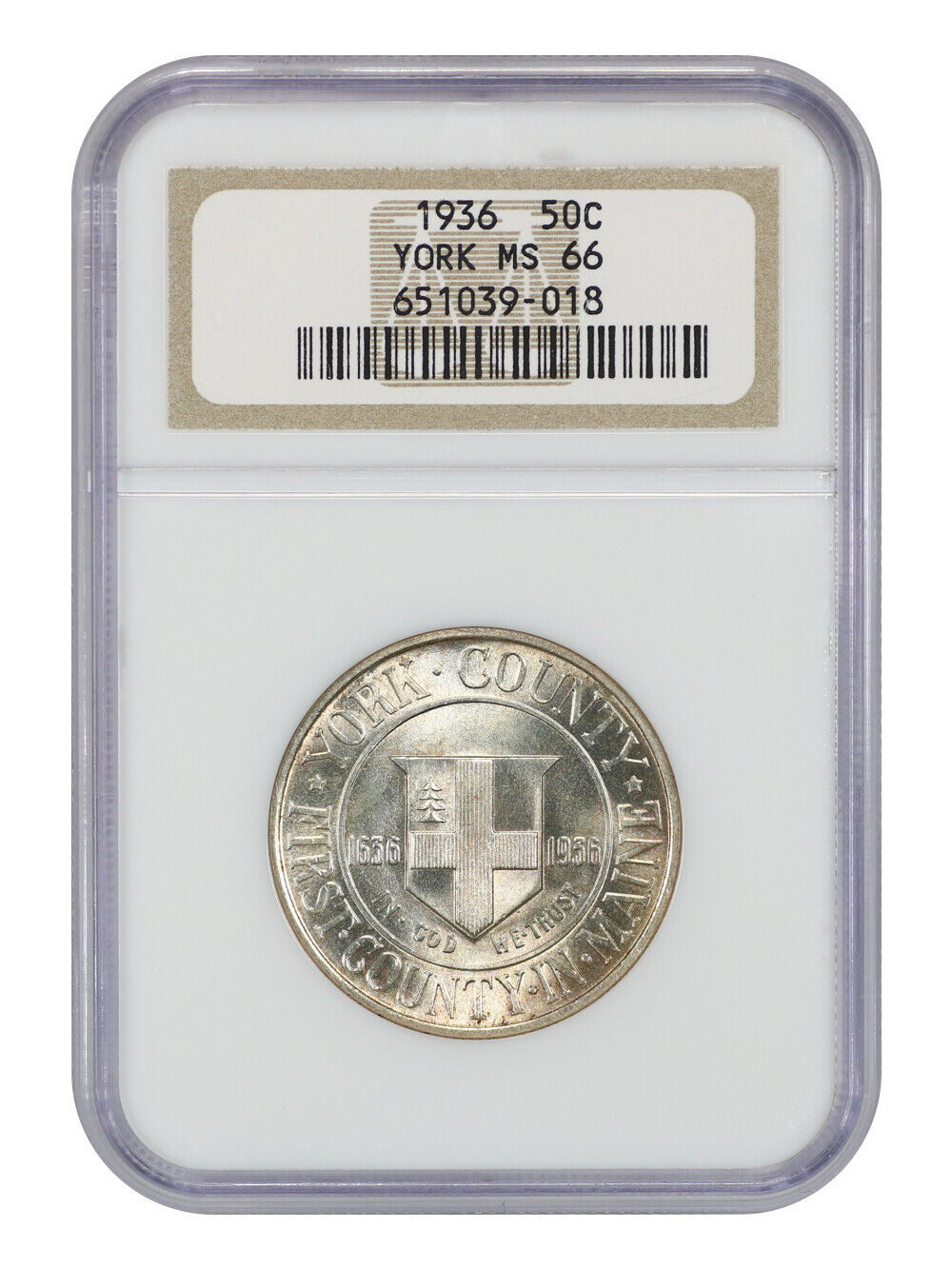 1936 50C York NGC MS66