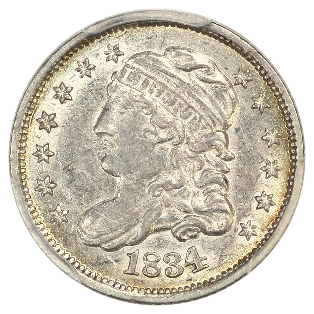 1834 H10C PCGS AU58 - Capped Bust Half Dime