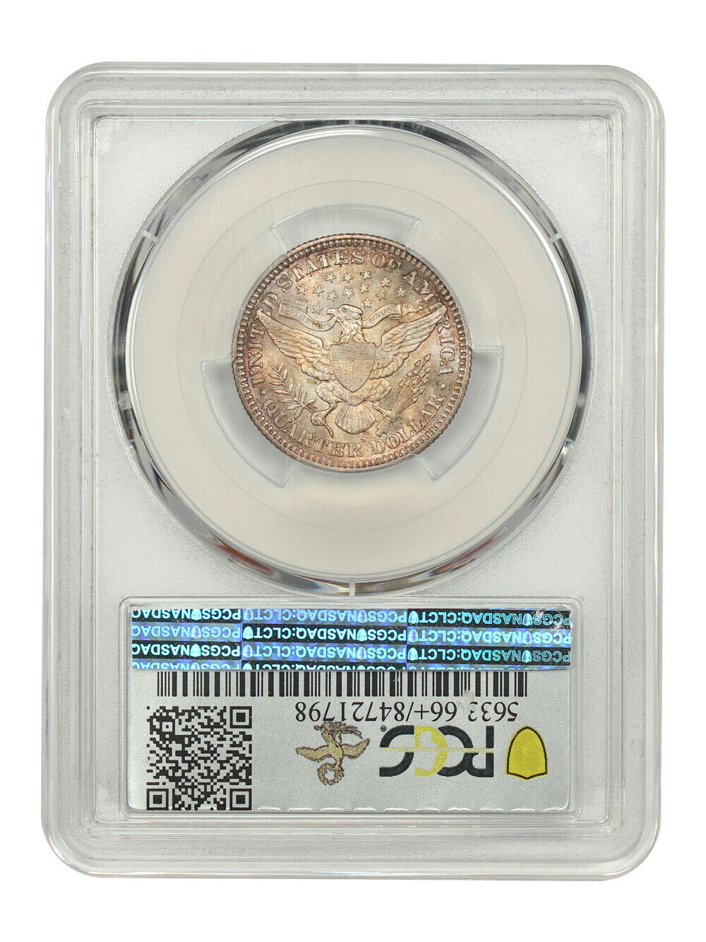 1902-S 25C PCGS/CAC MS66+ ex: D.L. Hansen - Barber Quarter