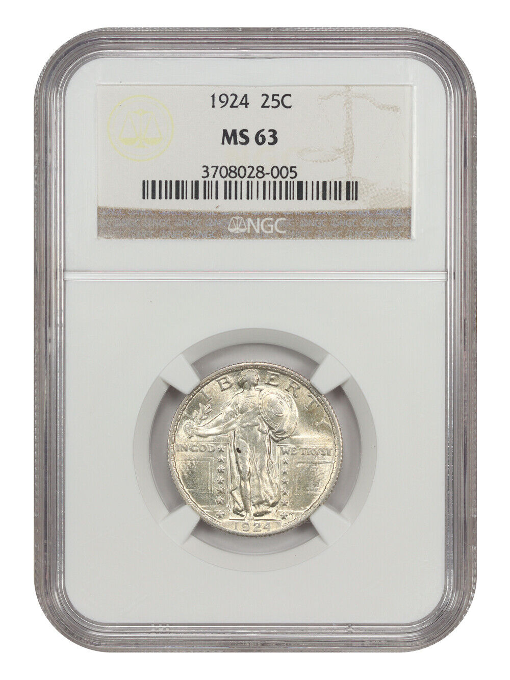 1924 25C NGC MS63 - Standing Liberty Quarter