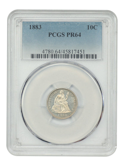 1883 10C PCGS PR64 - Liberty Seated Dime