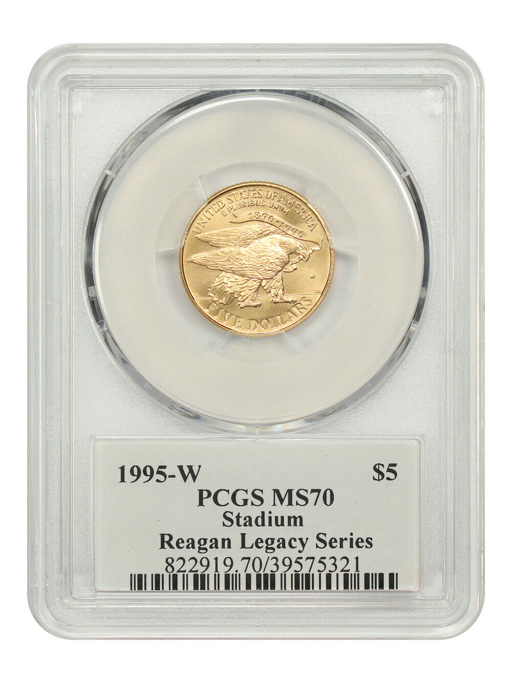 1995-W $5 Stadium PCGS MS70 (Reagan Signature) - $5 Modern Gold Commemoratives