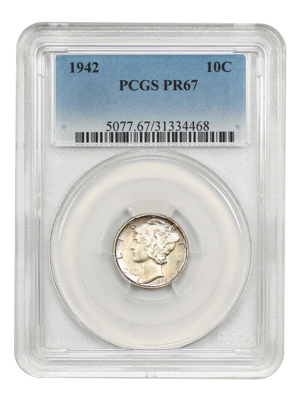 1942 10C PCGS PR67 - Mercury Dime