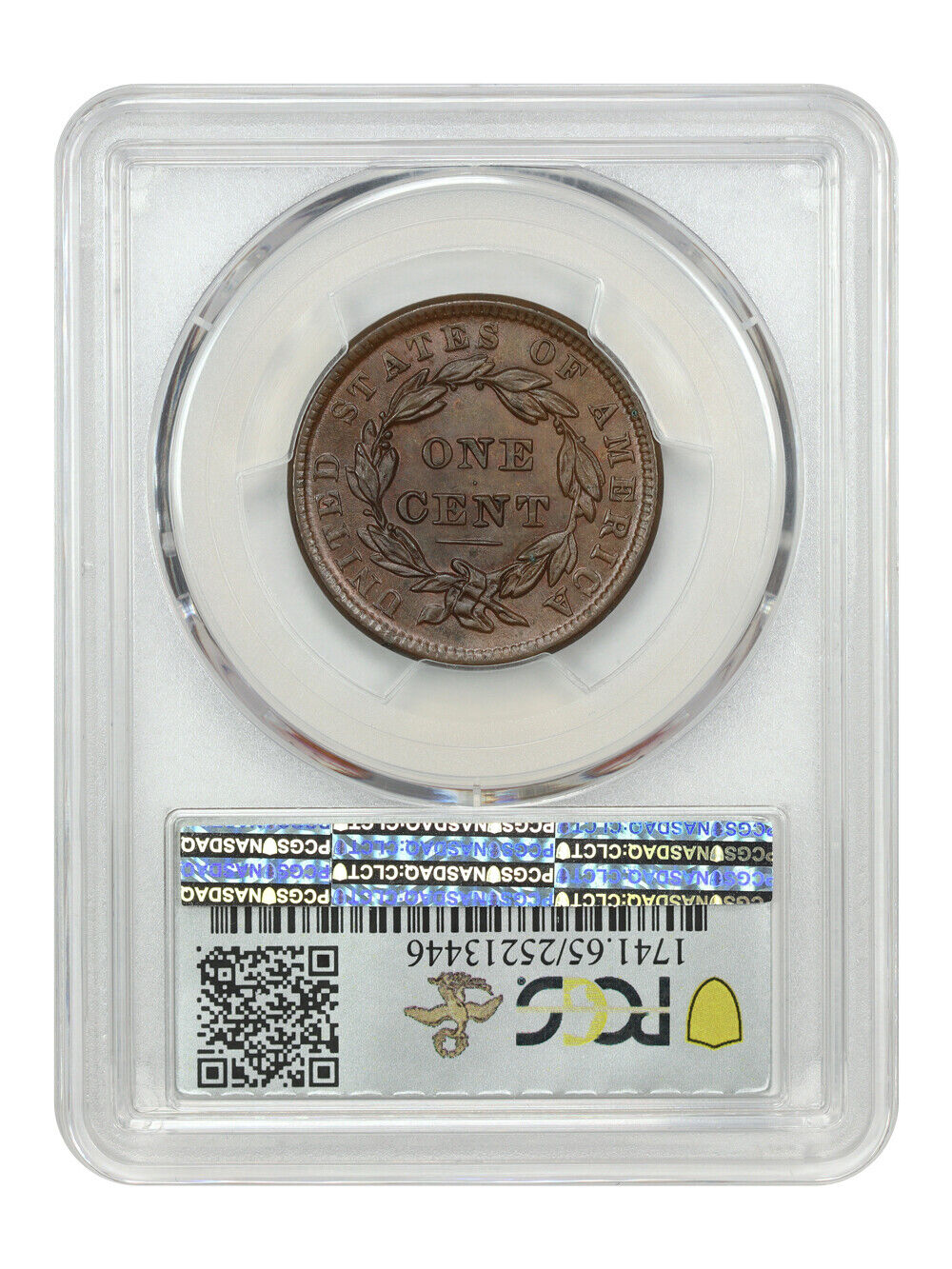 1838 1C PCGS MS65BN ex: D.L. Hansen