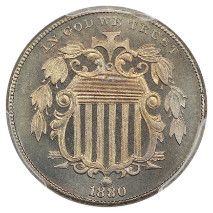 1880 5C PCGS PR67CAM ex: D.L. Hansen