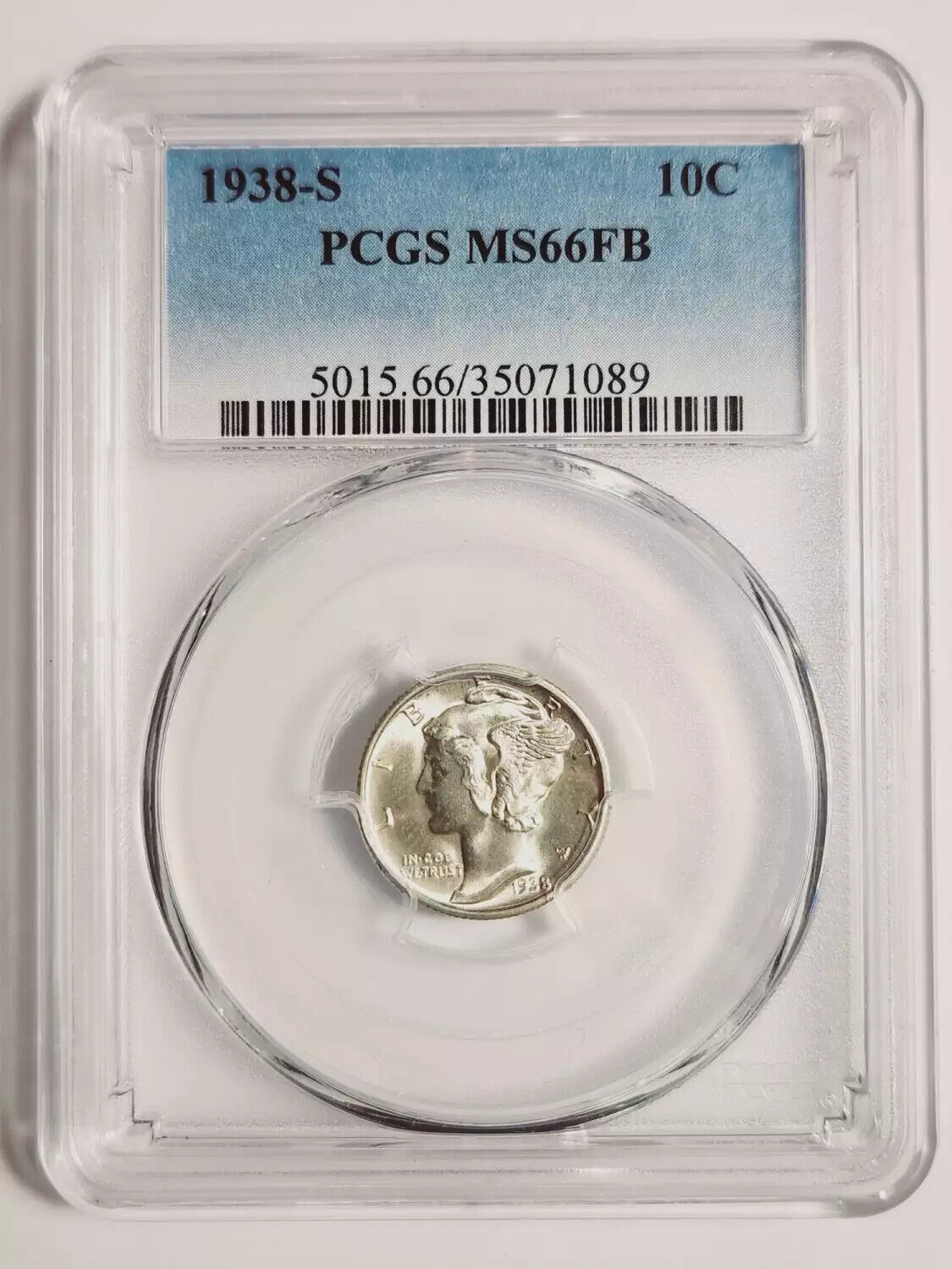 1938 S Mercury Dime PCGS MS-66 FB