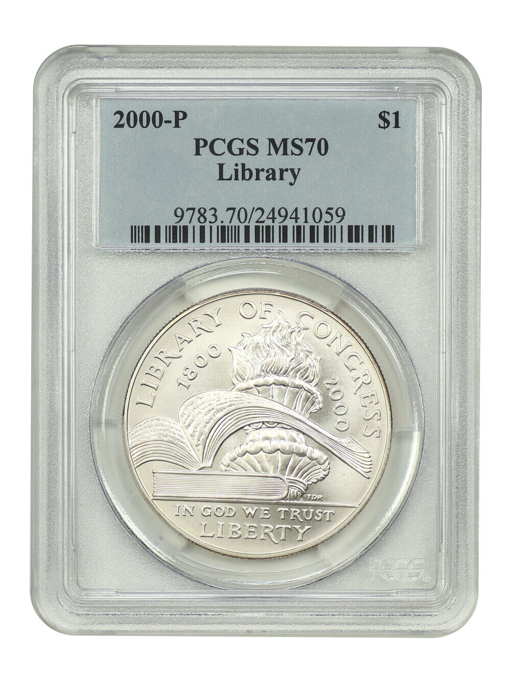 2000-P $1 Library PCGS MS70 - $1 (Silver)